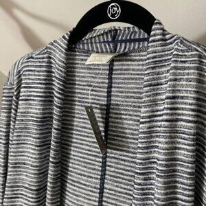 van heusen stretch extensible open cardigan stripe